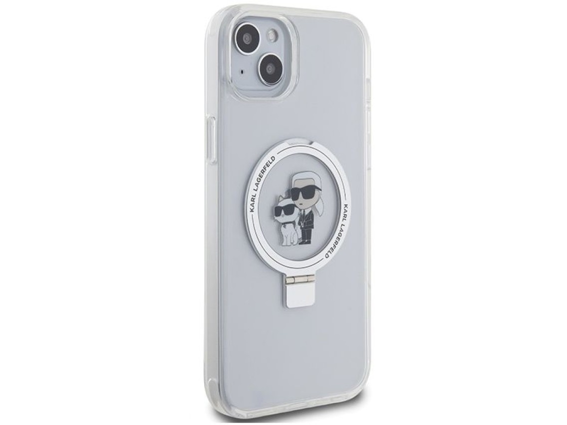 Karl Lagerfeld KLHMP15MHMRSKCH iPhone 15 Plus / 14 Plus 6.7" blanco/blanco estuche rígido Soporte de