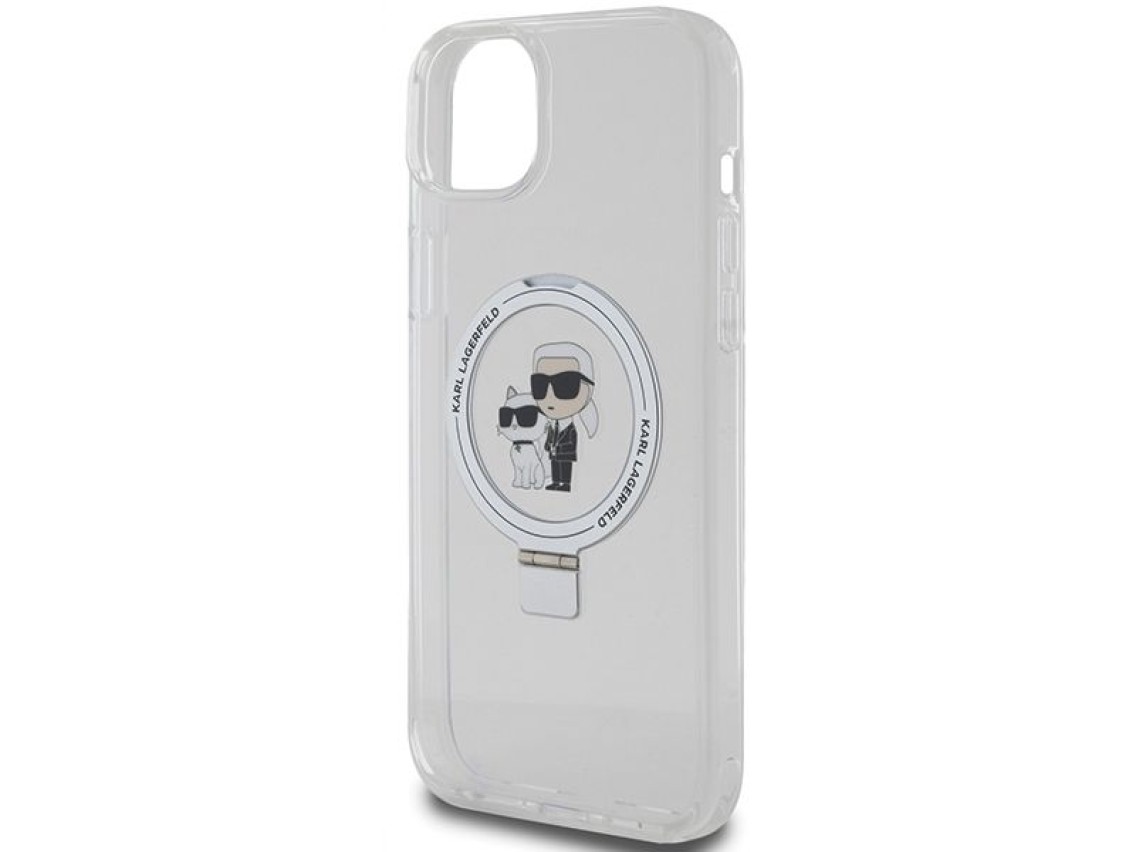 Karl Lagerfeld KLHMP15MHMRSKCH iPhone 15 Plus / 14 Plus 6.7" blanco/blanco estuche rígido Soporte de