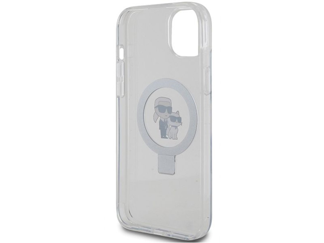 Karl Lagerfeld KLHMP15MHMRSKCH iPhone 15 Plus / 14 Plus 6.7" blanco/blanco estuche rígido Soporte de
