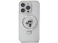 Capa rígida branca/branca Karl Lagerfeld KLHMP15XHMRSKCH para iPhone 15 Pro Max 6.7" com suporte de Capa rígida branca/branca Karl Lagerfeld KLHMP15XHMRSKCH para iPhone 15 Pro Max 6.7" com suporte de