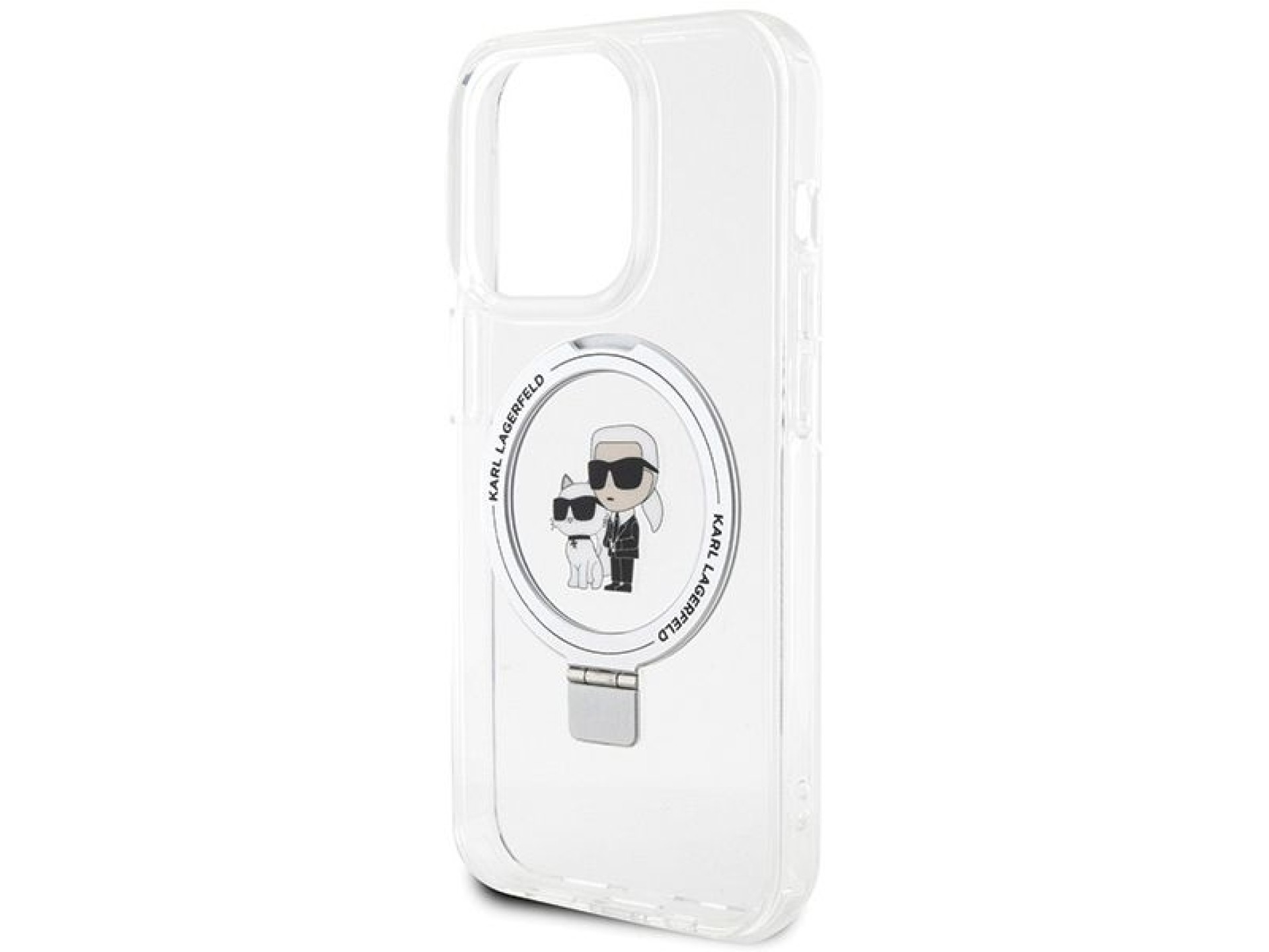 Capa rígida branca/branca Karl Lagerfeld KLHMP15XHMRSKCH para iPhone 15 Pro Max 6.7