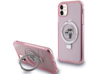 Karl Lagerfeld Ring Stand Karl&Choupette MagSafe case for iPhone 11 / Xr - pink Karl Lagerfeld Ring Stand Karl&Choupette MagSafe case for iPhone 11 / Xr - pink