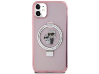 Karl Lagerfeld Ring Stand Karl&Choupette MagSafe case for iPhone 11 / Xr - pink Karl Lagerfeld Ring Stand Karl&Choupette MagSafe case for iPhone 11 / Xr - pink