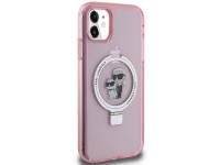 Karl Lagerfeld Ring Stand Karl&Choupette MagSafe case for iPhone 11 / Xr - pink Karl Lagerfeld Ring Stand Karl&Choupette MagSafe case for iPhone 11 / Xr - pink