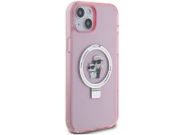 Suporte de anel Karl Lagerfeld, capa MagSafe Karl&Choupette para iPhone 15 Plus - rosa Suporte de anel Karl Lagerfeld, capa MagSafe Karl&Choupette para iPhone 15 Plus - rosa