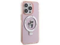 Karl Lagerfeld KLHMP15LHMRSKCP iPhone 15 Pro 6.1" rosa/rosa estuche rígido Ring Stand Karl&Choupette Karl Lagerfeld KLHMP15LHMRSKCP iPhone 15 Pro 6.1" rosa/rosa estuche rígido Ring Stand Karl&Choupette