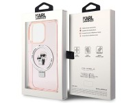 Karl Lagerfeld KLHMP15LHMRSKCP iPhone 15 Pro 6.1" rosa/rosa estuche rígido Ring Stand Karl&Choupette Karl Lagerfeld KLHMP15LHMRSKCP iPhone 15 Pro 6.1" rosa/rosa estuche rígido Ring Stand Karl&Choupette