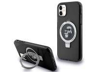 Suporte de anel Karl Lagerfeld, capa MagSafe Karl&Choupette para iPhone 11/Xr - preta Suporte de anel Karl Lagerfeld, capa MagSafe Karl&Choupette para iPhone 11/Xr - preta
