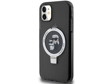Karl Lagerfeld Ring Stand Karl&Choupette MagSafe case for iPhone 11 / Xr - black Karl Lagerfeld Ring Stand Karl&Choupette MagSafe case for iPhone 11 / Xr - black