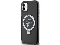 Suporte de anel Karl Lagerfeld, capa MagSafe Karl&Choupette para iPhone 11/Xr - preta Suporte de anel Karl Lagerfeld, capa MagSafe Karl&Choupette para iPhone 11/Xr - preta