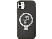 Suporte de anel Karl Lagerfeld, capa MagSafe Karl&Choupette para iPhone 11/Xr - preta Suporte de anel Karl Lagerfeld, capa MagSafe Karl&Choupette para iPhone 11/Xr - preta
