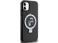Suporte de anel Karl Lagerfeld, capa MagSafe Karl&Choupette para iPhone 11/Xr - preta Suporte de anel Karl Lagerfeld, capa MagSafe Karl&Choupette para iPhone 11/Xr - preta