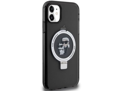 Karl Lagerfeld Ring Stand Karl&Choupette MagSafe case for iPhone 11 / Xr - black Karl Lagerfeld Ring Stand Karl&Choupette MagSafe case for iPhone 11 / Xr - black