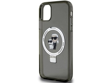 Karl Lagerfeld Ring Stand Karl&Choupette MagSafe case for iPhone 11 / Xr - black Karl Lagerfeld Ring Stand Karl&Choupette MagSafe case for iPhone 11 / Xr - black