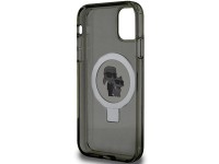 Suporte de anel Karl Lagerfeld, capa MagSafe Karl&Choupette para iPhone 11/Xr - preta Suporte de anel Karl Lagerfeld, capa MagSafe Karl&Choupette para iPhone 11/Xr - preta