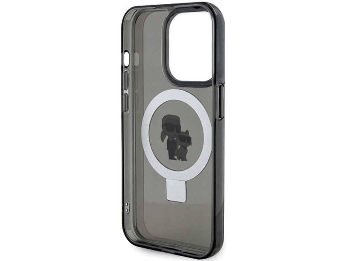 Karl Lagerfeld KLHMP13LHMRSKCK iPhone 13 Pro 6.1" black/black hardcase Ring Stand Karl&Choupette Mag