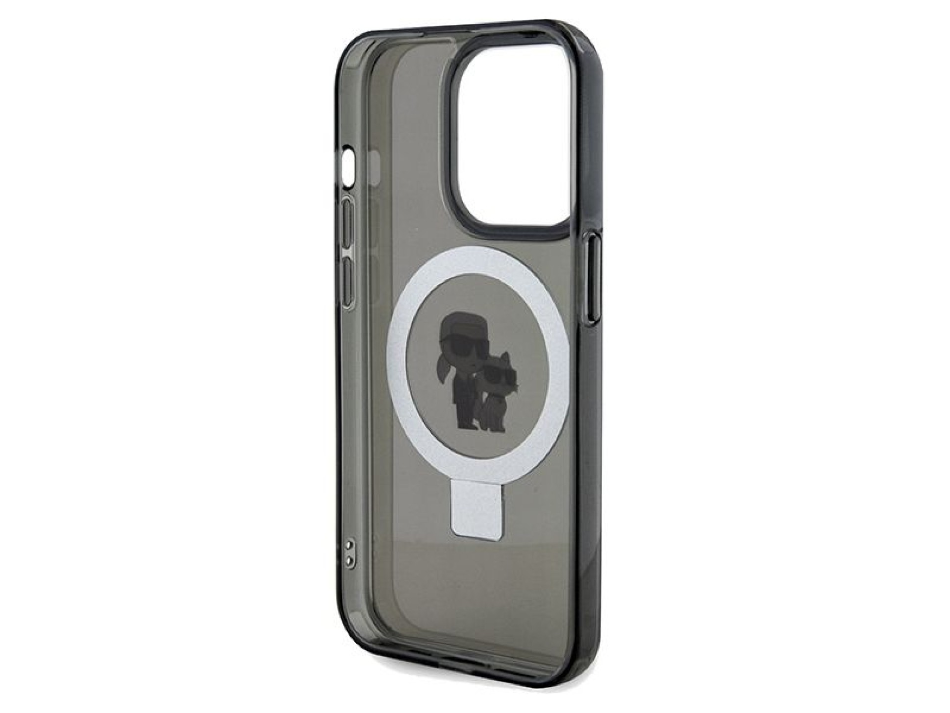 Karl Lagerfeld Ring Stand Karl&Choupette MagSafe case for iPhone 13 Pro Max - black