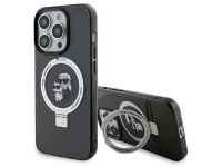Capa rígida preta/preta Karl Lagerfeld KLHMP15LHMRSKCK para iPhone 15 Pro de 6,1" com suporte de ane Capa rígida preta/preta Karl Lagerfeld KLHMP15LHMRSKCK para iPhone 15 Pro de 6,1" com suporte de ane