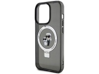 Capa rígida preta/preta Karl Lagerfeld KLHMP15LHMRSKCK para iPhone 15 Pro de 6,1" com suporte de ane Capa rígida preta/preta Karl Lagerfeld KLHMP15LHMRSKCK para iPhone 15 Pro de 6,1" com suporte de ane