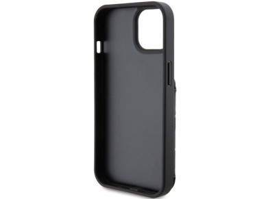Capa Karl Lagerfeld Saffiano Cardslots and Stand Monogram Ikonik Patch para iPhone 15 - preta Capa Karl Lagerfeld Saffiano Cardslots and Stand Monogram Ikonik Patch para iPhone 15 - preta