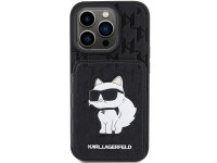 Capa Karl Lagerfeld Saffiano com compartimentos para cartões e suporte Monogram Choupette para iPhon Capa Karl Lagerfeld Saffiano com compartimentos para cartões e suporte Monogram Choupette para iPhon