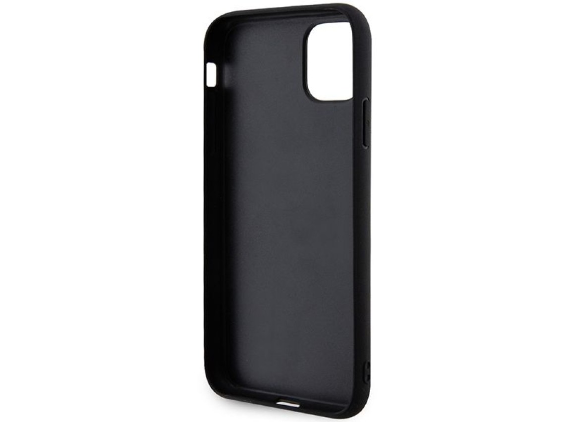 Funda rígida Karl Lagerfeld KLHCN613DRKNK para iPhone 11/Xr de 6,1" en color negro/negro, con diseño