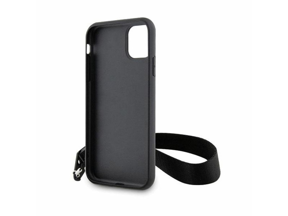 Karl Lagerfeld KLHCN61SAKLMBSK iPhone 11 / Xr 6.1" negro/negro estuche rígido Monogram Losange Saffi