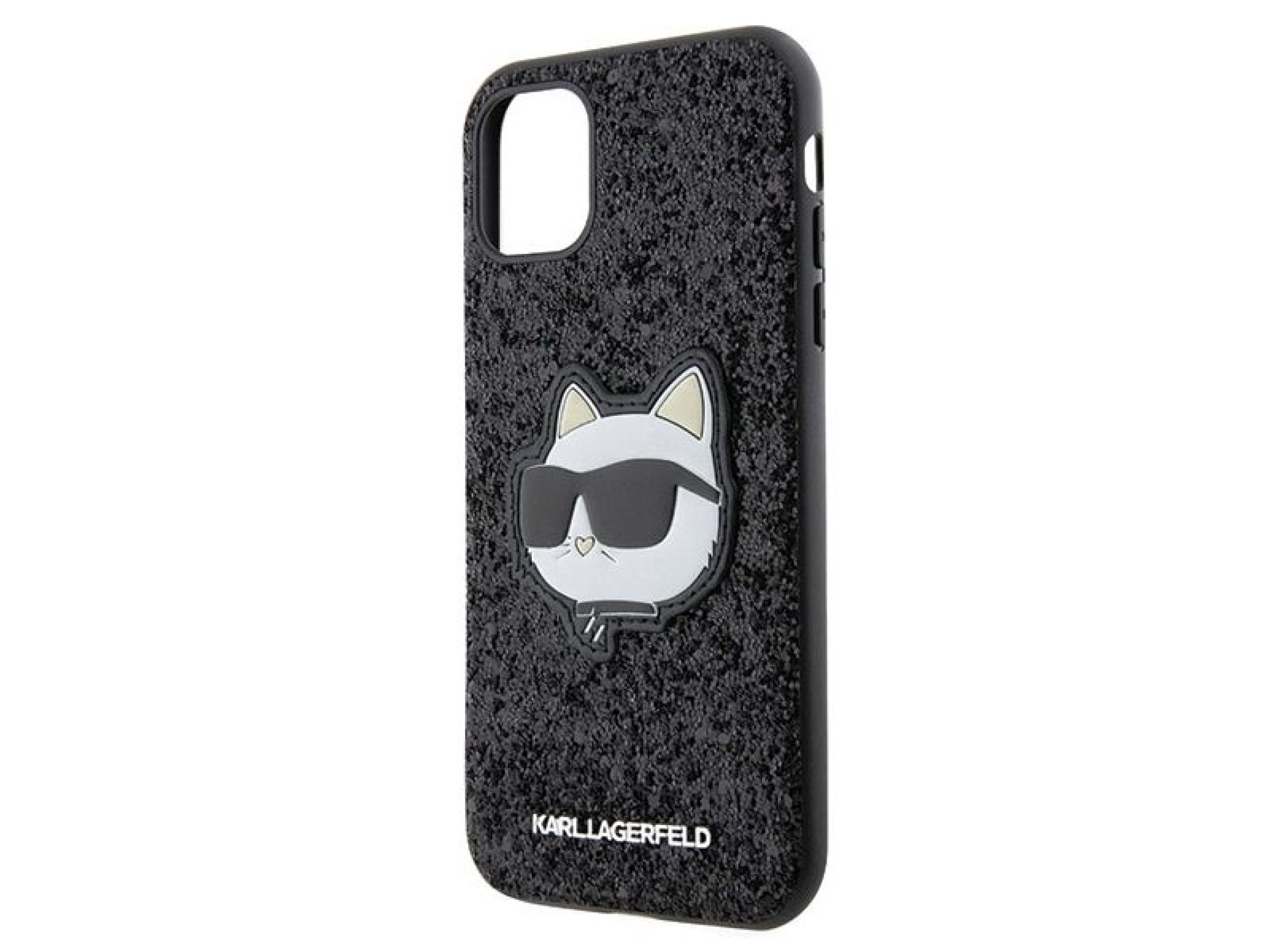 Funda rígida negra Karl Lagerfeld KLHCN61G2CPK para iPhone 11/Xr de 6,1