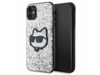 Karl Lagerfeld KLHCN61G2CPS iPhone 11 / Xr 6.1" silver/silver hardcase Glitter Choupette Patch Karl Lagerfeld KLHCN61G2CPS iPhone 11 / Xr 6.1" silver/silver hardcase Glitter Choupette Patch