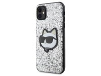 Karl Lagerfeld KLHCN61G2CPS iPhone 11 / Xr 6.1" silver/silver hardcase Glitter Choupette Patch Karl Lagerfeld KLHCN61G2CPS iPhone 11 / Xr 6.1" silver/silver hardcase Glitter Choupette Patch