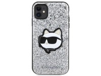 Karl Lagerfeld KLHCN61G2CPS iPhone 11 / Xr 6.1" silver/silver hardcase Glitter Choupette Patch Karl Lagerfeld KLHCN61G2CPS iPhone 11 / Xr 6.1" silver/silver hardcase Glitter Choupette Patch