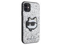 Karl Lagerfeld KLHCN61G2CPS iPhone 11 / Xr 6.1" silver/silver hardcase Glitter Choupette Patch Karl Lagerfeld KLHCN61G2CPS iPhone 11 / Xr 6.1" silver/silver hardcase Glitter Choupette Patch