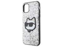 Karl Lagerfeld KLHCN61G2CPS iPhone 11 / Xr 6.1" silver/silver hardcase Glitter Choupette Patch Karl Lagerfeld KLHCN61G2CPS iPhone 11 / Xr 6.1" silver/silver hardcase Glitter Choupette Patch