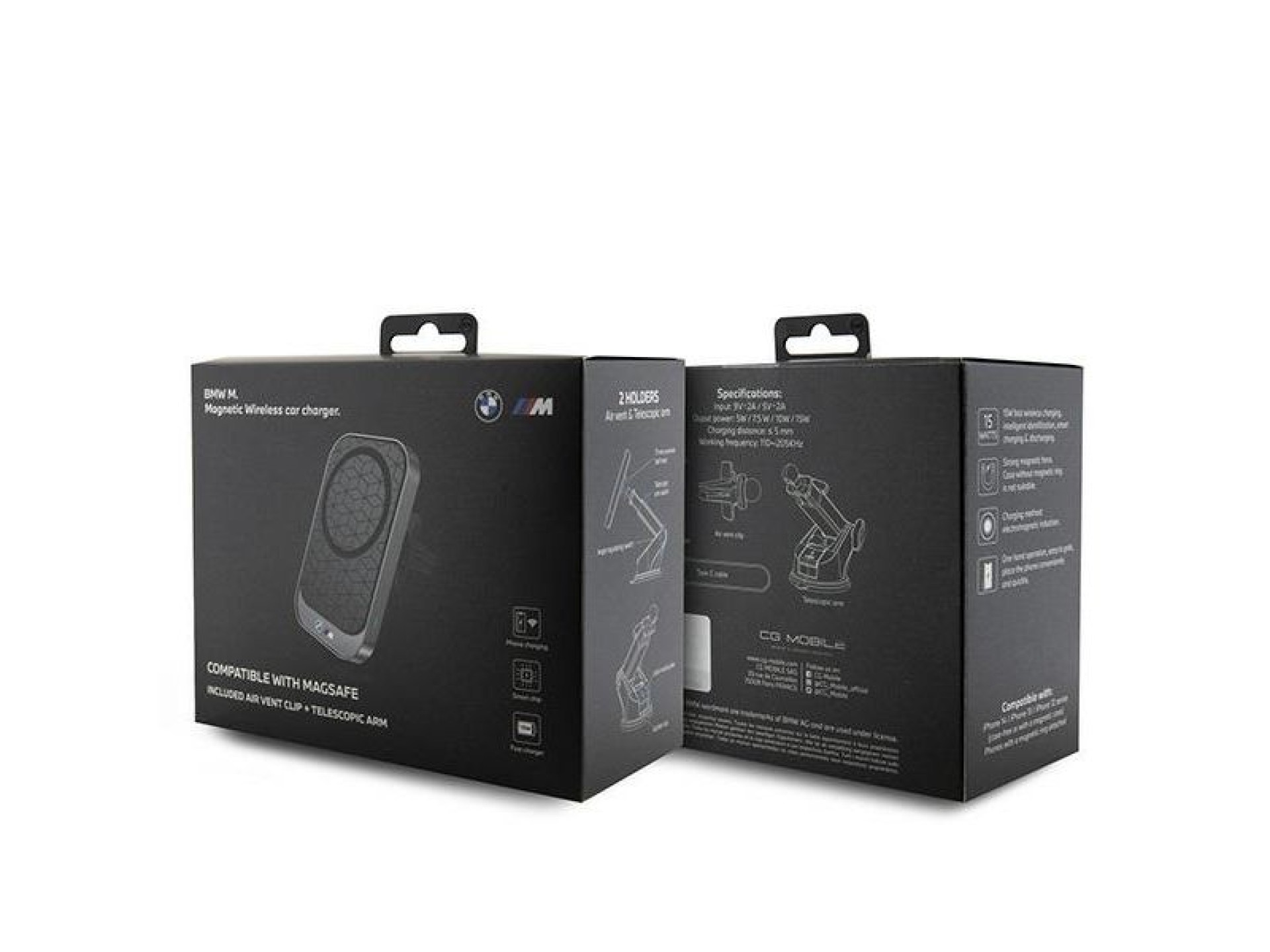 BMW M Edition 15W MagSafe Car Holder for Cockpit/Windshield/Air Vent - Black
