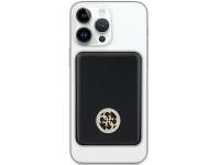 Carregador portátil Guess MagSafe 4G com logotipo metálico strass, 5W, 3000mAh - preto Carregador portátil Guess MagSafe 4G com logotipo metálico strass, 5W, 3000mAh - preto