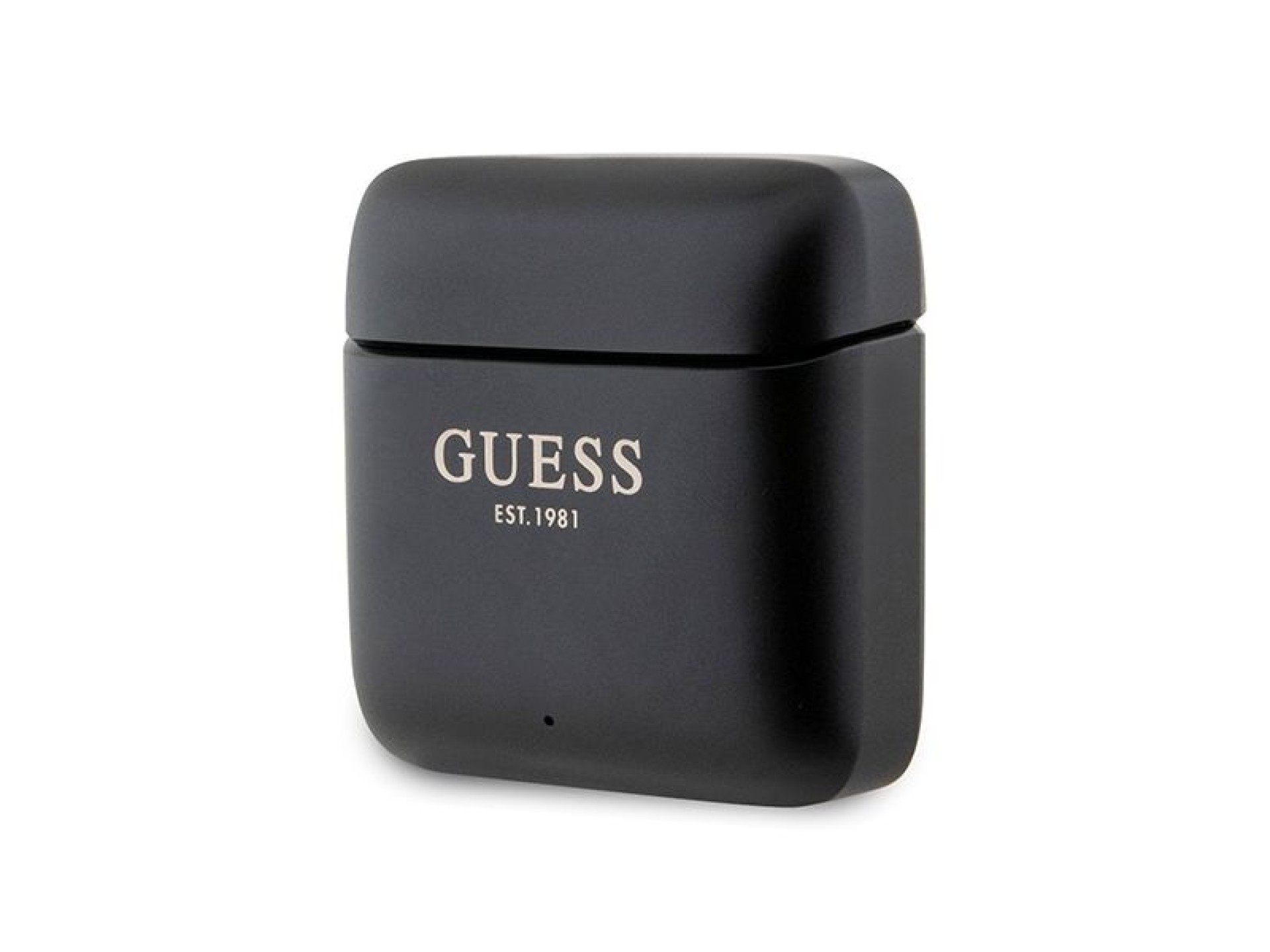 Fones de ouvido Bluetooth Guess GUTWSSU20ALEGK TWS + base de carregamento preto/preto com logotipo i