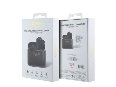 Guess Bluetooth headphones GUTWSSU20ALEGK TWS + docking station black/black Printed Logo