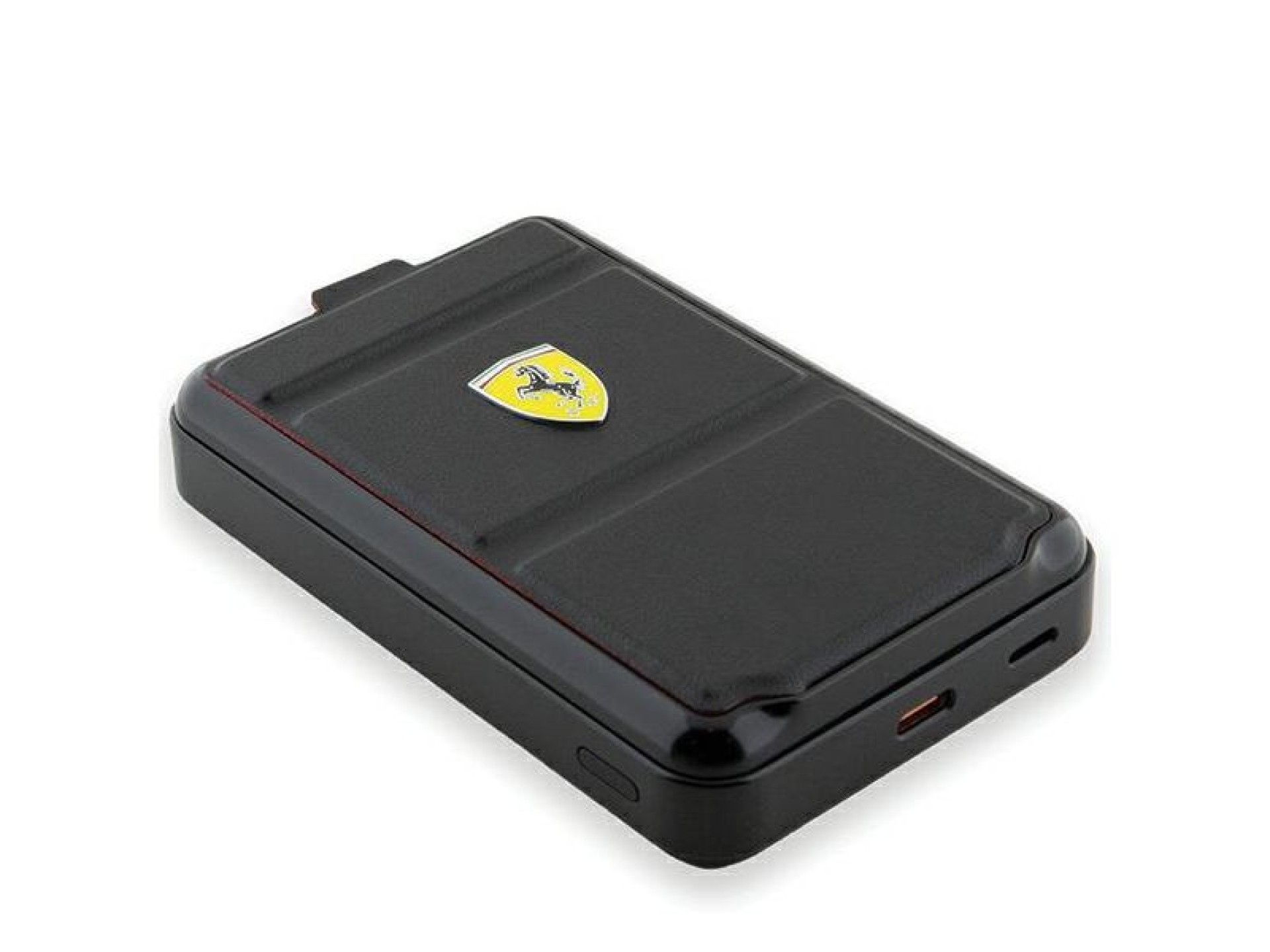 Powerbank Ferrari com logotipo metálico, MagSafe, indução, 15W, 10000 mAh com função de suporte - pr