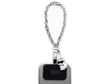 Karl Lagerfeld KLUCHCSKPK Universal Correa de mano universal Estuche Choupette - plateado Karl Lagerfeld KLUCHCSKPK Universal Correa de mano universal Estuche Choupette - plateado