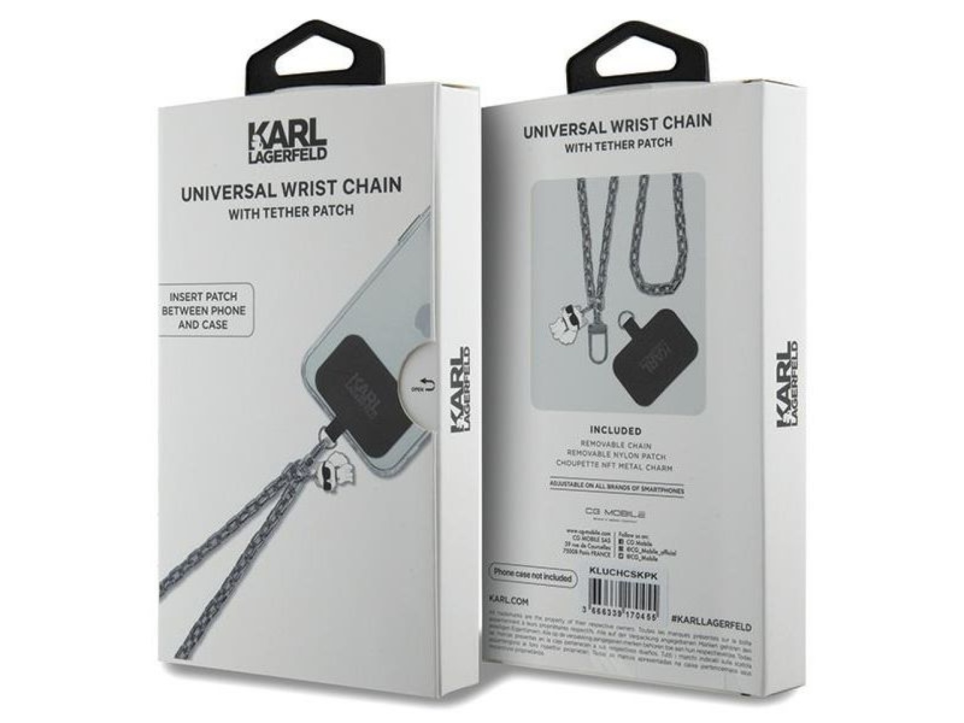 Karl Lagerfeld KLUCHCSKPK Universal Universal Hand Strap Choupette case - silver