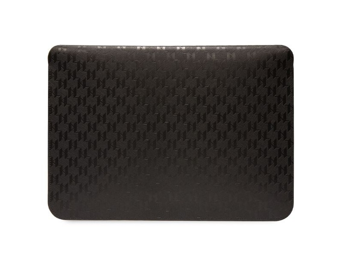 Karl Lagerfeld Saffiano Monogram Ikonik case for a 14" laptop - black