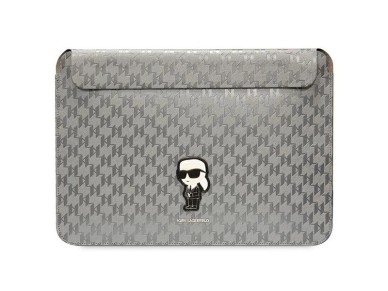 Karl Lagerfeld Saffiano Monogram Ikonik case for a 14" laptop - silver Karl Lagerfeld Saffiano Monogram Ikonik case for a 14" laptop - silver