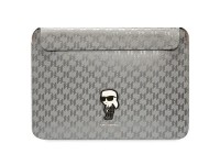 Capa Karl Lagerfeld Saffiano Monogram Ikonik para laptop de 14" - prata Capa Karl Lagerfeld Saffiano Monogram Ikonik para laptop de 14" - prata