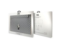 Capa Karl Lagerfeld Saffiano Monogram Ikonik para laptop de 14" - prata Capa Karl Lagerfeld Saffiano Monogram Ikonik para laptop de 14" - prata
