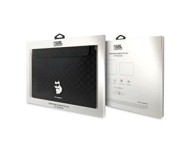 Karl Lagerfeld Saffiano Monogram Choupette case for a 14" laptop - black Karl Lagerfeld Saffiano Monogram Choupette case for a 14" laptop - black