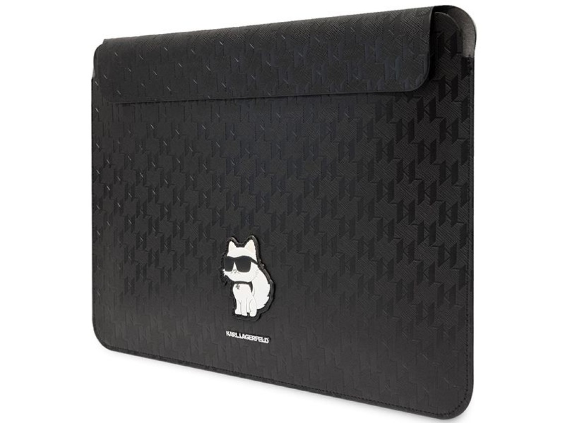 Karl Lagerfeld Saffiano Monogram Choupette case for a 16" laptop - black