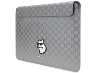 Funda Karl Lagerfeld Saffiano Monogram Choupette para portátil de 14" - plateada Funda Karl Lagerfeld Saffiano Monogram Choupette para portátil de 14" - plateada