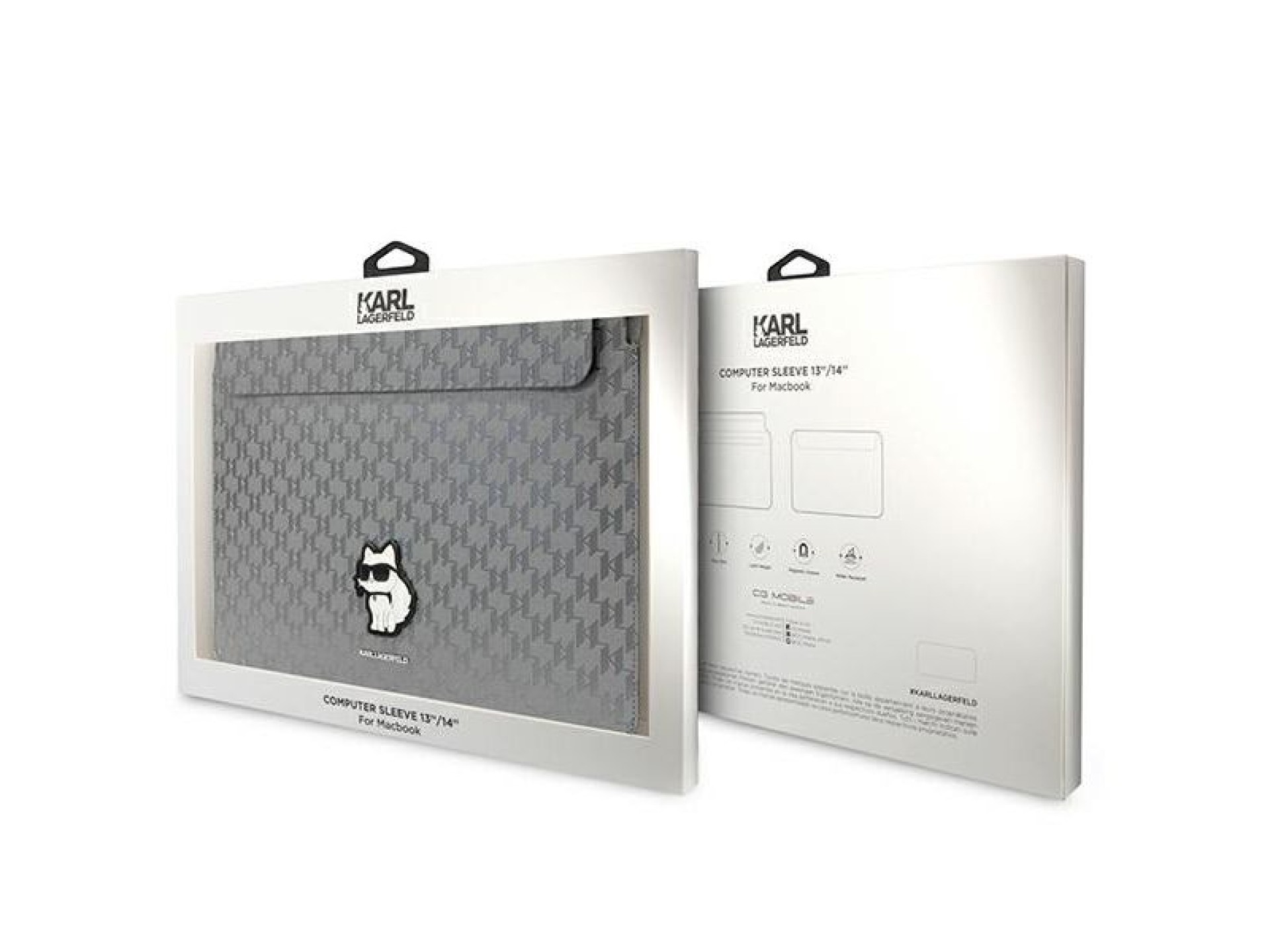 Funda Karl Lagerfeld Saffiano Monogram Choupette para portátil de 14