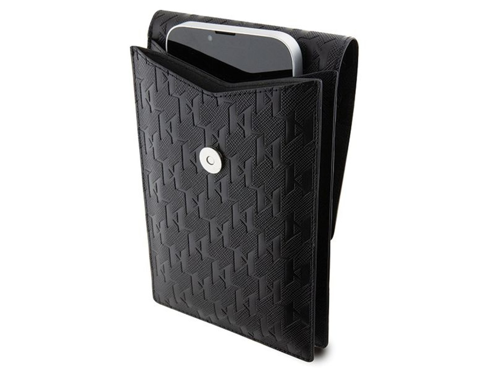 Bolsa Karl Lagerfeld Case KLWBSAKHPCK - Monograma Choupette em Saffiano Preto