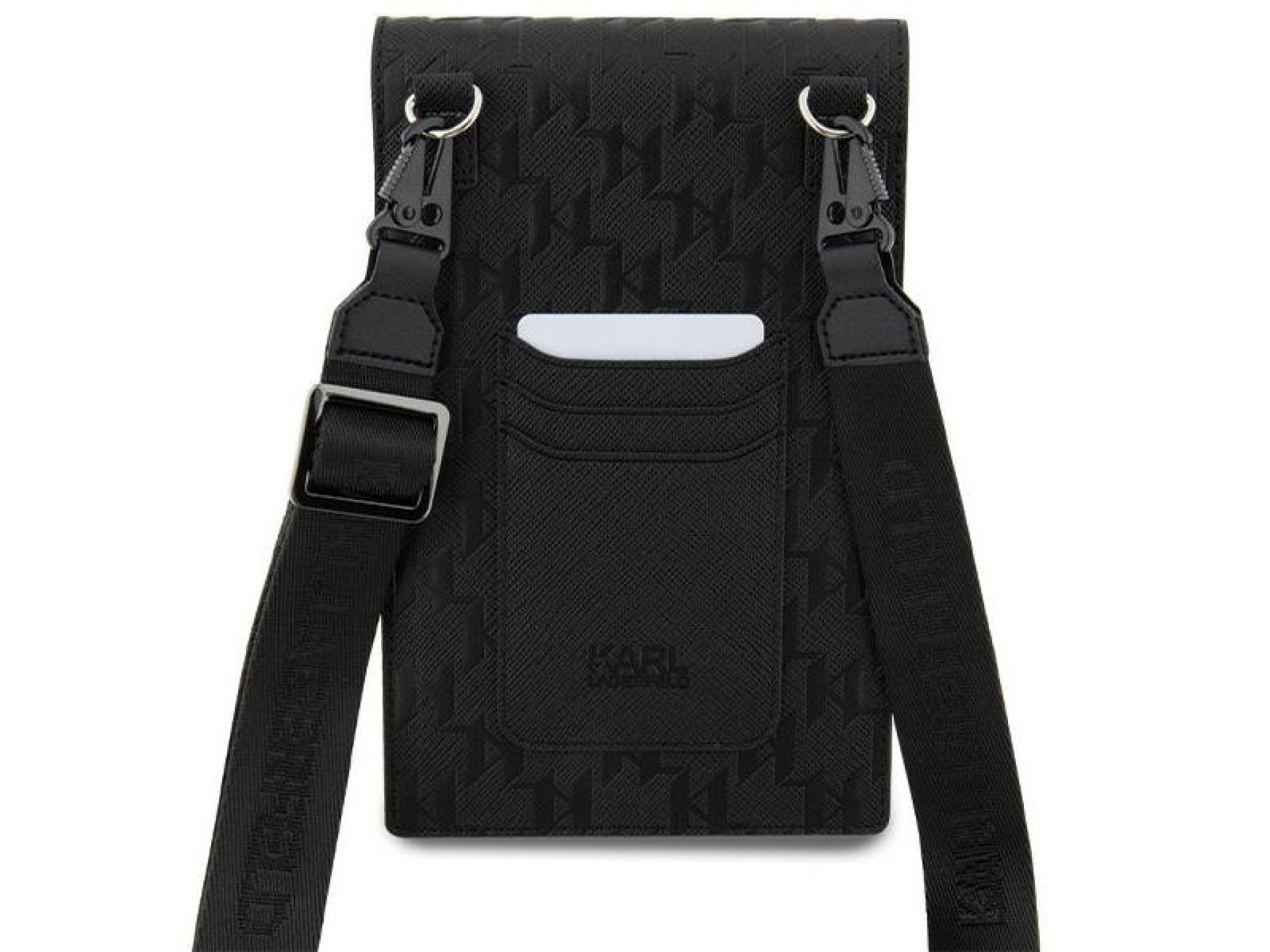 Bolsa Karl Lagerfeld Case KLWBSAKHPCK - Monograma Choupette em Saffiano Preto